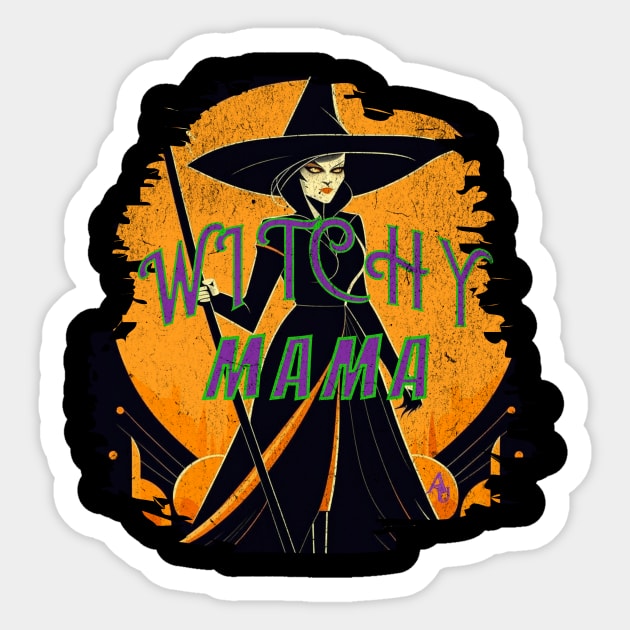 Halloween Witch Mamma Sticker by anarchyunion